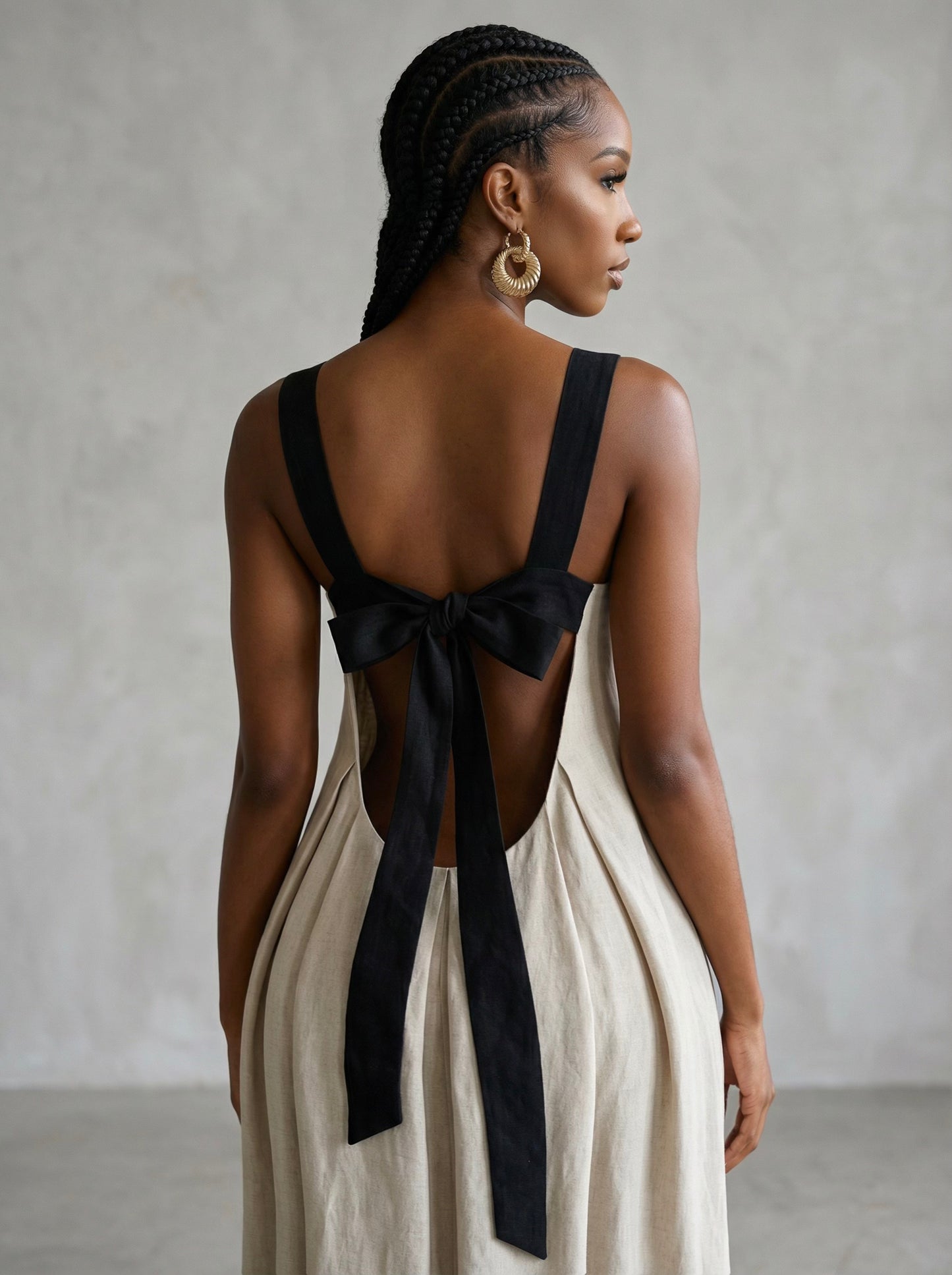 The Selene Linen Maxi Dress
